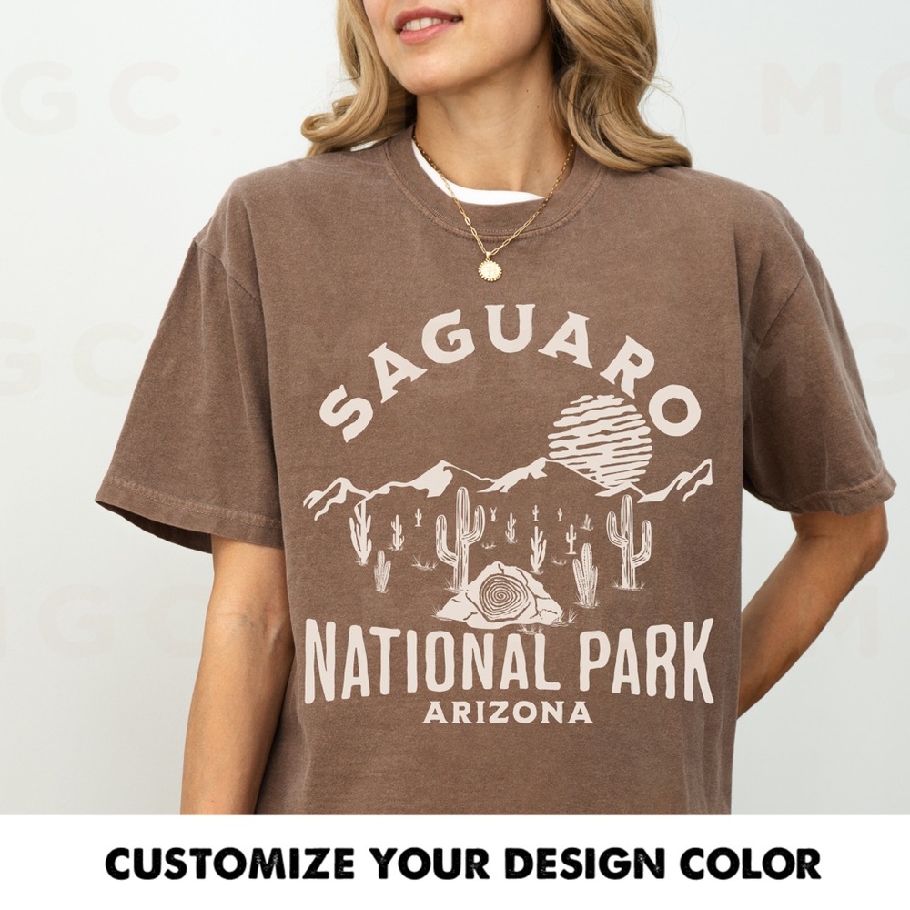Comfort Colors Saguaro National Park Tee Shirt - Picture 1 of 10